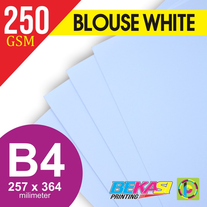 

Jual Kertas Karton BW / Bluish White 250 GSM B4 257x364 mm Limited