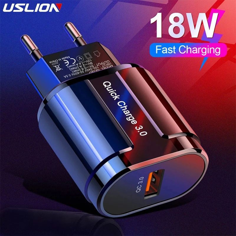 USLION Quick Charge QC 3.0 - USB Fast Charging (PUTIH)