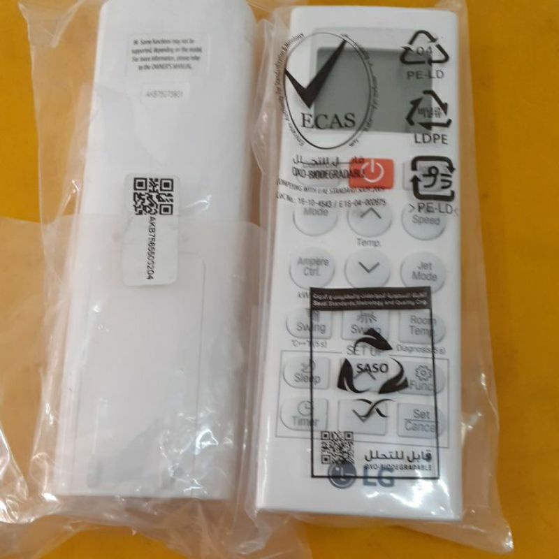Remote ac original LG ac LG smart inverter code AKB