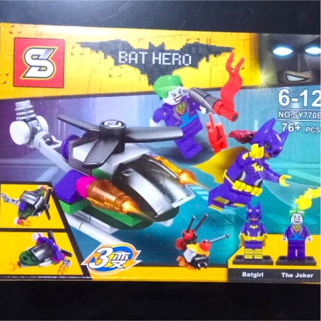 Brick Sembo Bat Hero series SY770B Joker Batgirl age 6+ mainan anak