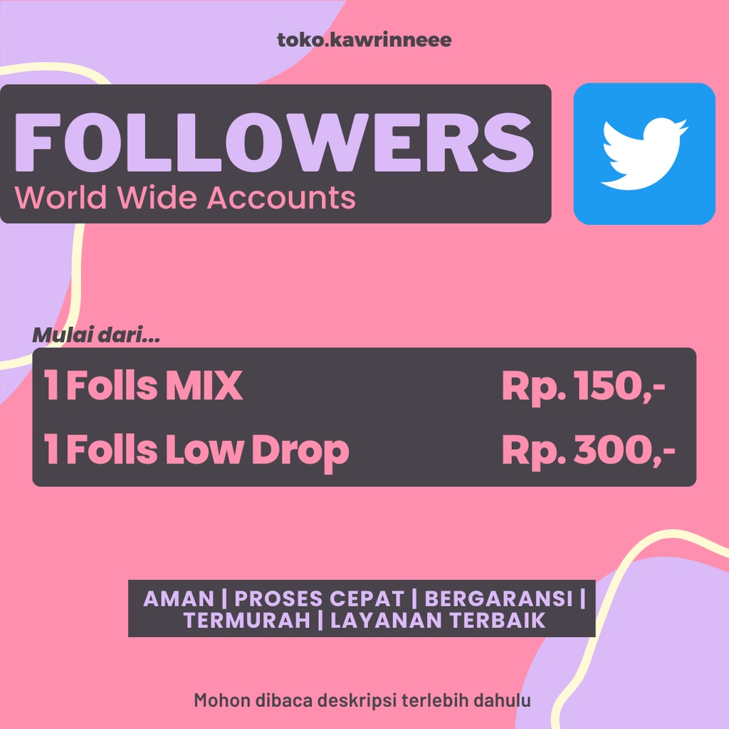PROMO SOFTWARE - Followers Twitter | Pengikut Twitter Termurah Bergaransi