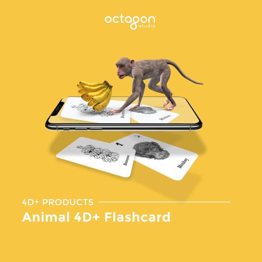 Kartu 4D+ Flashcard Octagon Studio Mainan Edukasi Anak