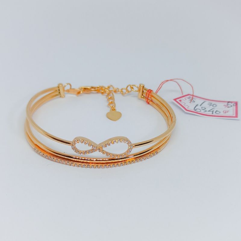 Gelang infinity emas asli 300%