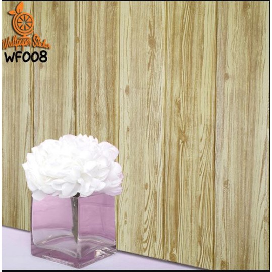 Wallpaper Timbul Wallpaper 3D foam Kayu Klasik Modern Emboss Panel Foam Peredam Panas Dingin Dan Suara