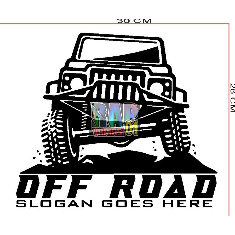 stiker OFF-ROADING, stiker Cutting size 30cm UP