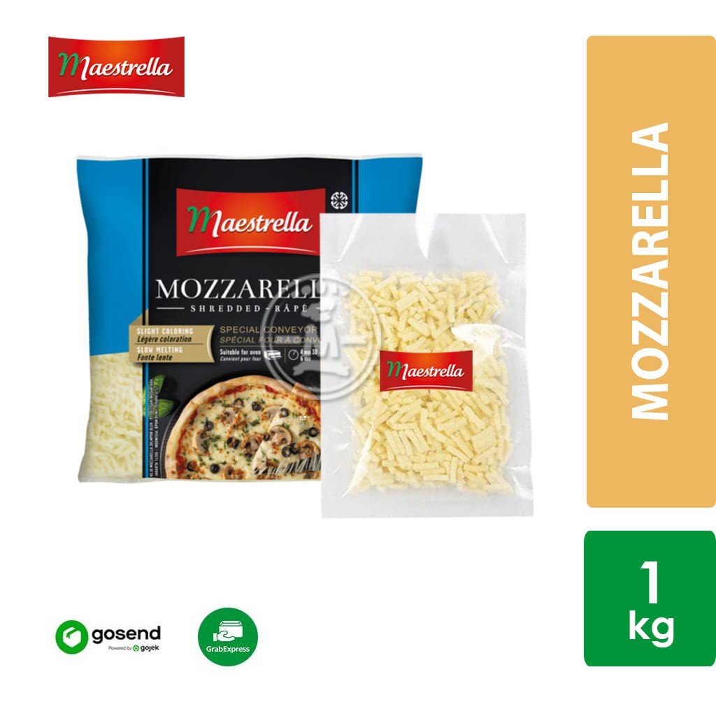 

Maestrella Keju Mozzarella Shredded Rape [1 Kg] KHUSUS INSTANT