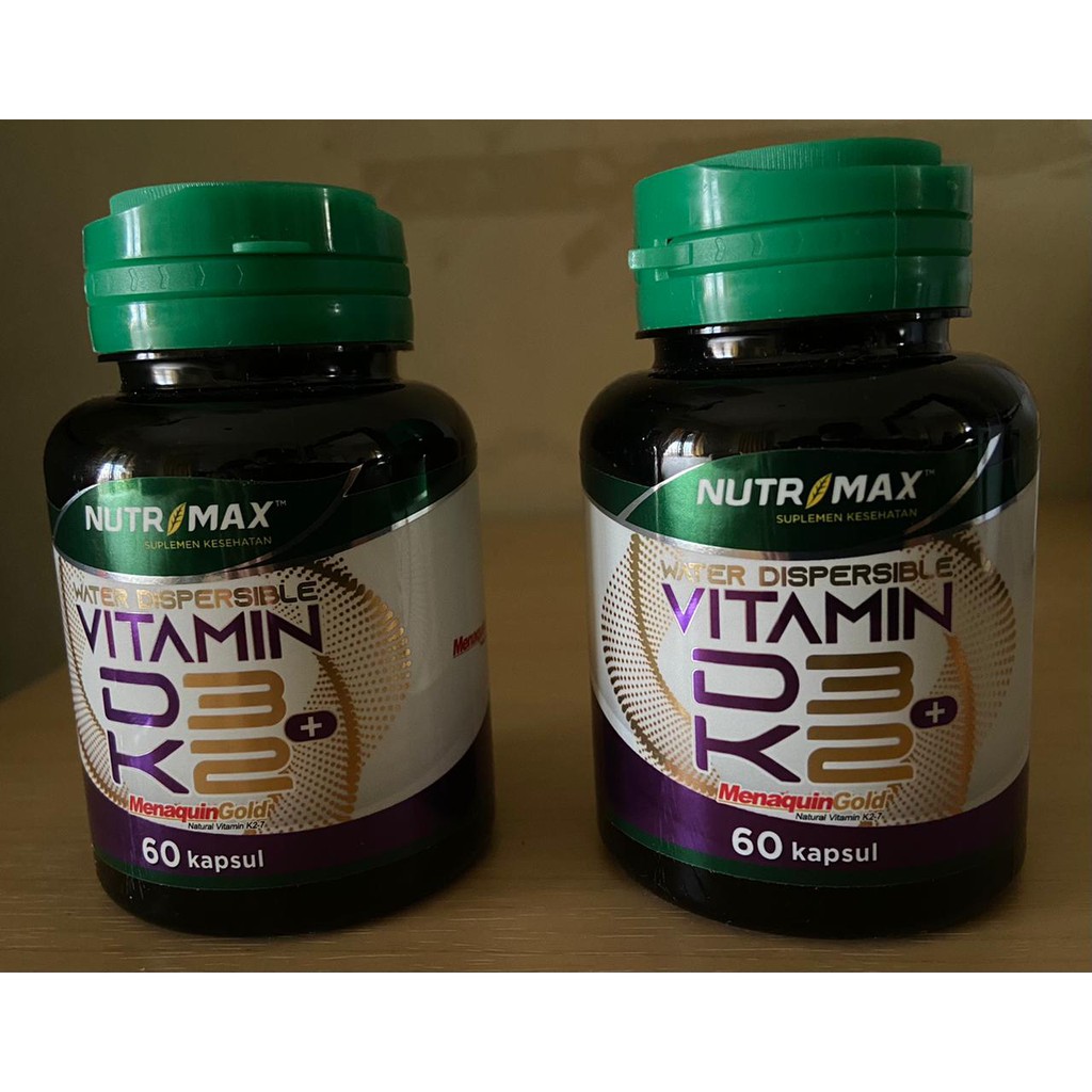 Nutrimax Vitamin D3 + K2 60 Kapsul (Bonus :Amunizer / Vitamin E / Vit C Sidomuncul)