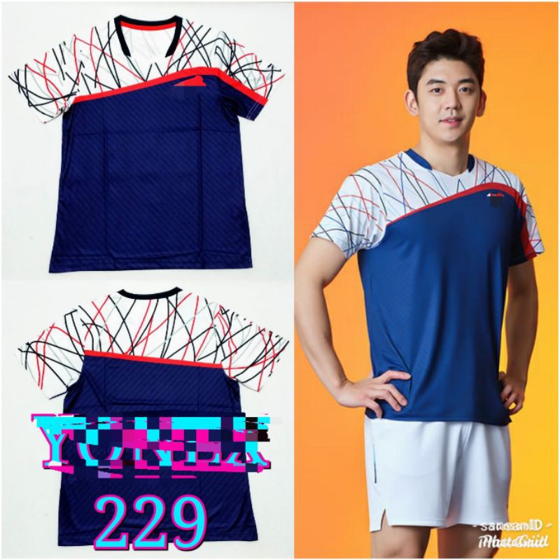  Baju  kaos  olahraga badminton bulutangkis YY 229 lyd import  