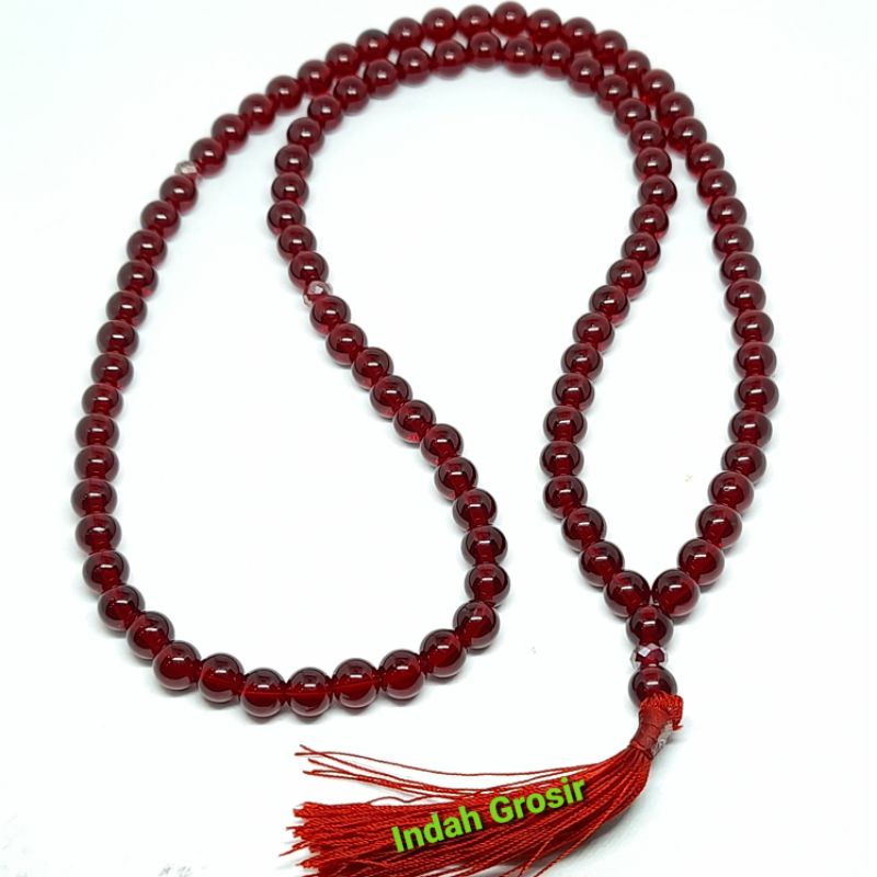 TASBIH BATU MERAH SIYEM 8MM 99BUTIR ORIGINAL