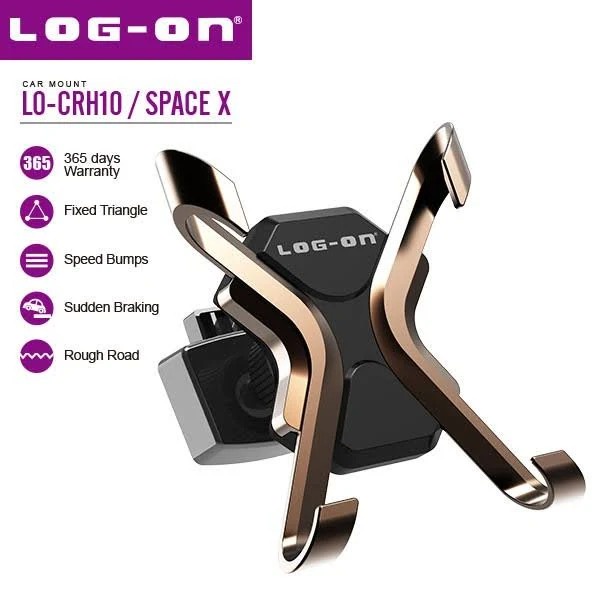 LOG-ON LO-CRH10 Car Mount Holder Stand SPACE X for Universal Phone Dudukan HP