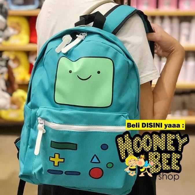 READY Original Miniso - Tas Ransel Adventure Time Tas Sekolah Tas Anak BAGUS - bmo .