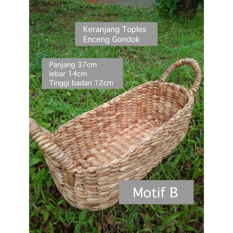 Keranjang Anyaman Seagrass / Tempat Toples Bumbu Dapur J03