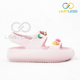 Zerolimit - Sandal Wedges Lalisa Wanita Korean Style Sandal Cewek Tali Belakang Terbaru Sendal Slip On Wanita Jelly Empuk