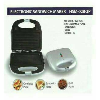 HELES HSM028-3P - Sandwich Maker/Toaster/Panggangan Roti