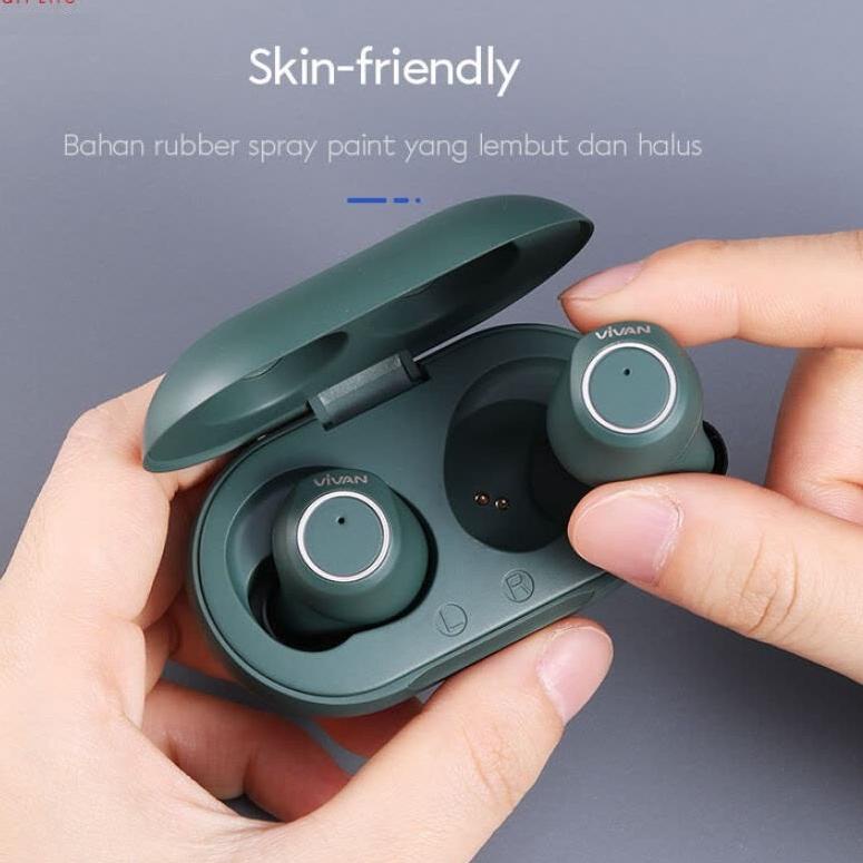 New Arrival|1.1RA-1287|Earbuds Vivan Liberty T100S TWS Earphone Wireless Headset Bluetooth With Char