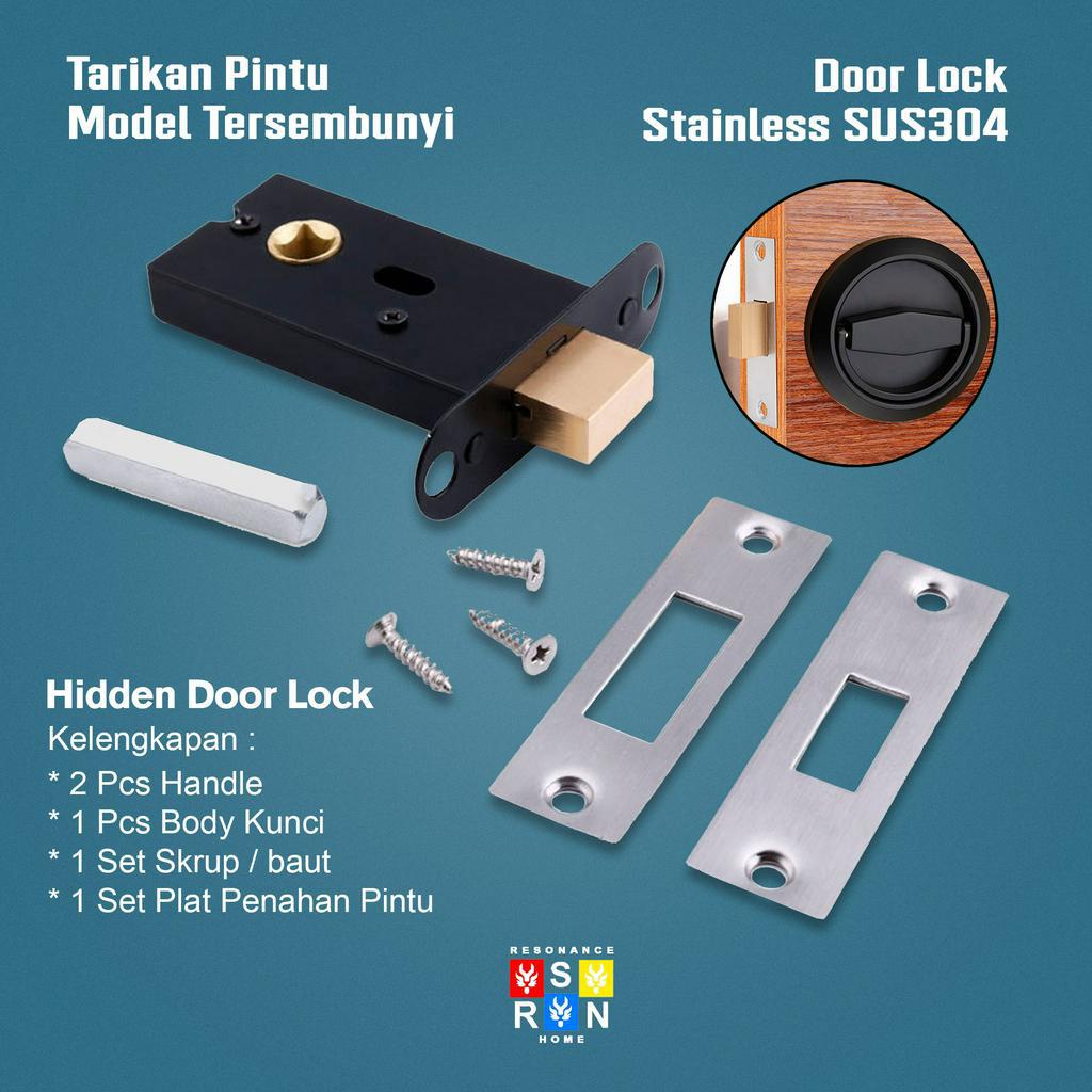 Kunci Pintu Bulat Tersembunyi / Hidden Door Lock Resonance Home