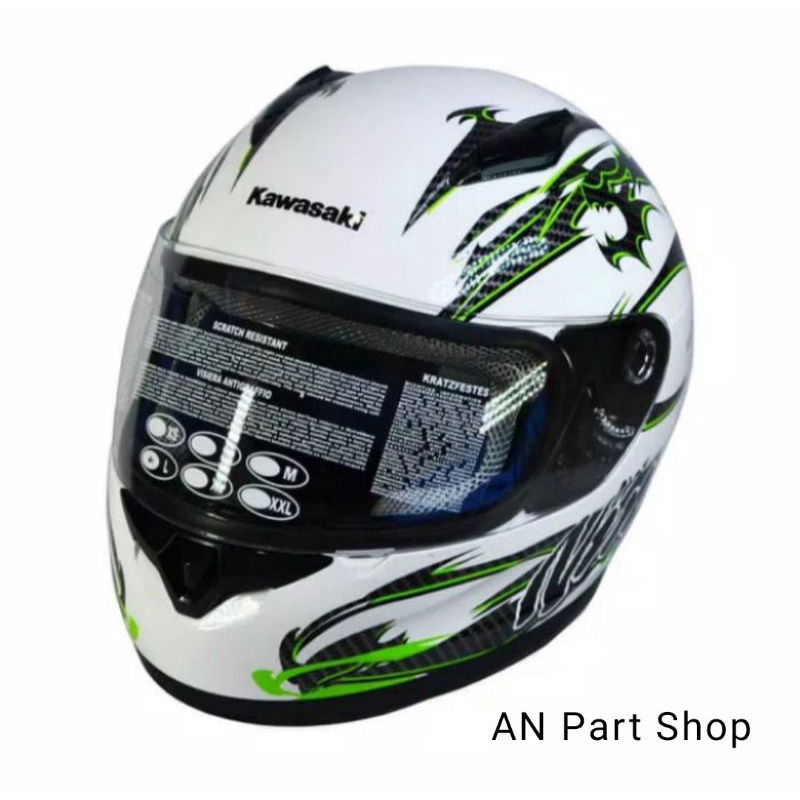 Helm Full Face Fullface Kawasaki Ninja Original