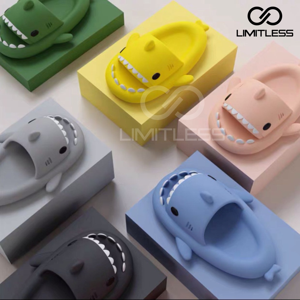 Sendal Hiu Dewasa Wanita Anak Comfortable Sandal Anak Baby Shark Lucu Sandal Hiu Wanita Rumahan Limitless