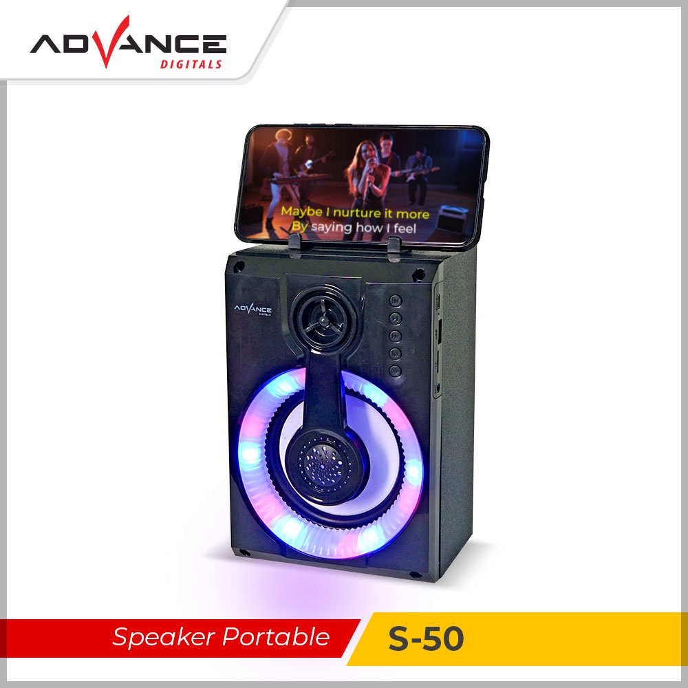 【READY STOCK】Advance S50 Bluetooth Speaker Microphone Gratis Mic Karoke Murah Garansi 1 Tahun