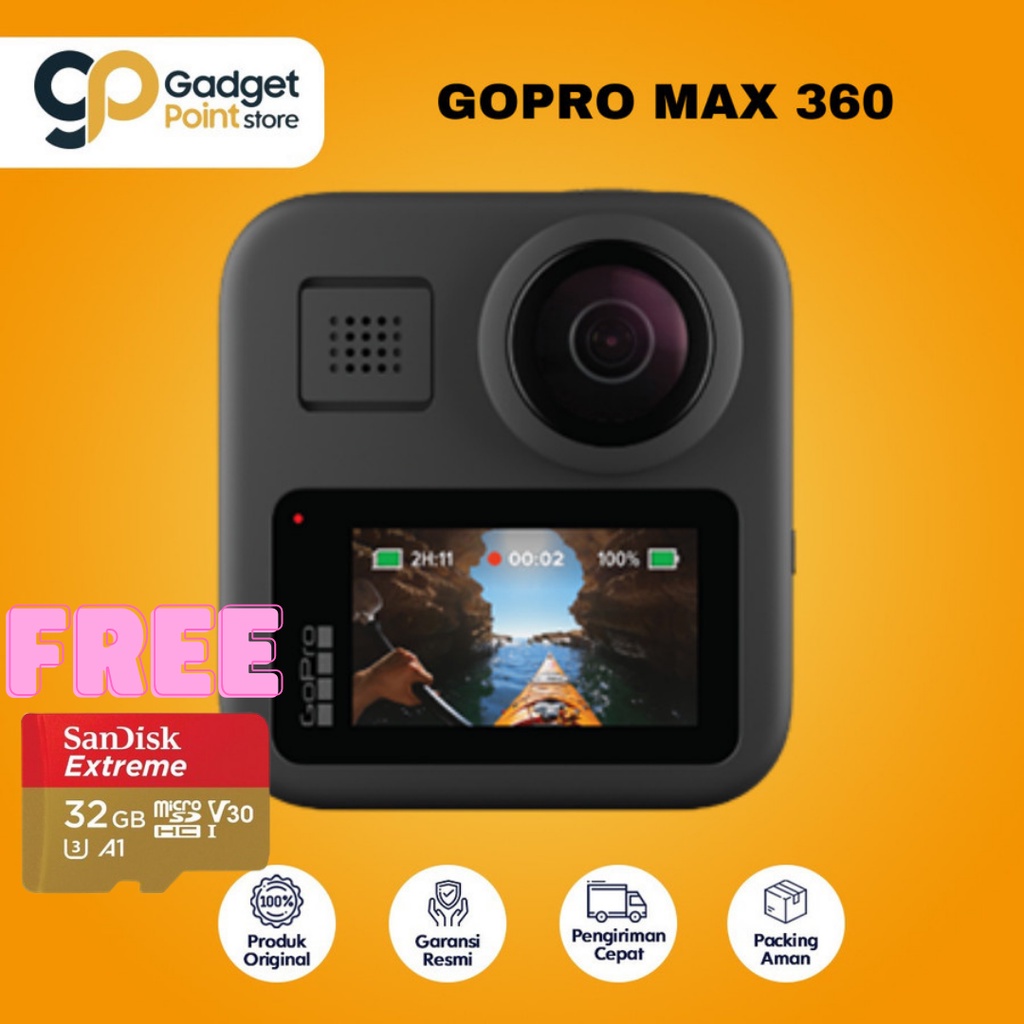 Action Kamera GoPro MAX 360 Action Camera Go Pro - Garansi Resmi TAM 1tahun