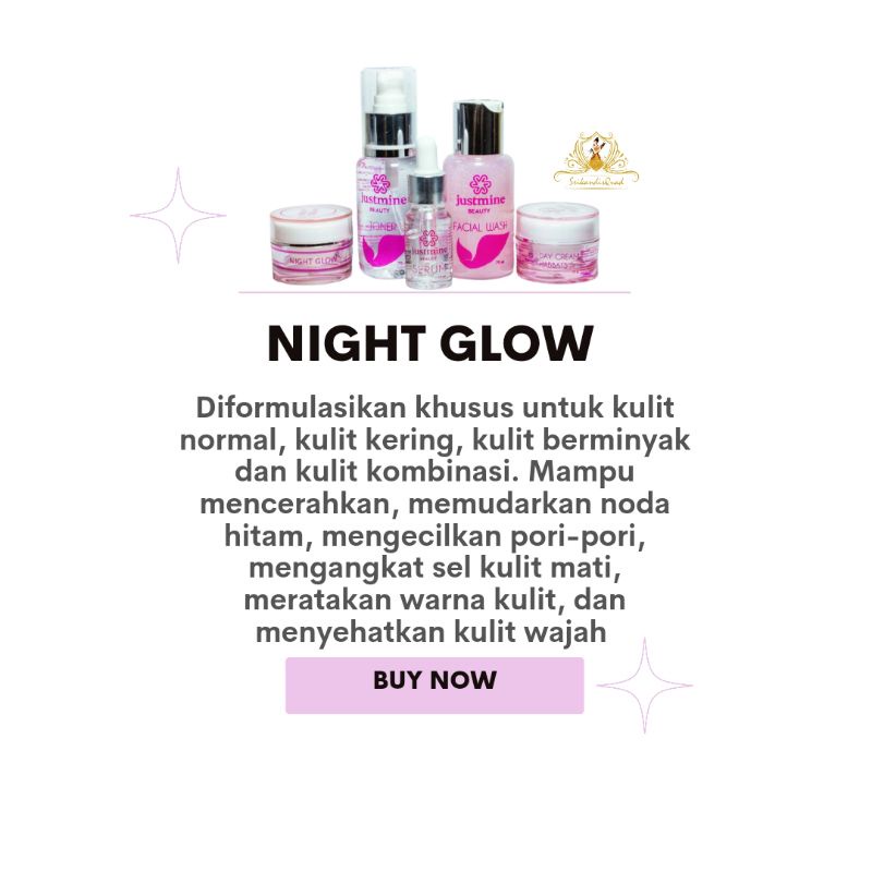 JUSTMINE Glowing Beauty Skincare Bpom Paket Glowing Acne Jelly Acne More Removespots | Skin care-1