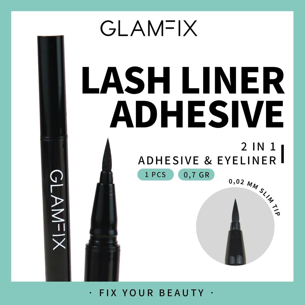 ★ BB ★  GLAMFIX Adhesive Lash Liner | Lem Bulu Mata 2in1 bisa untuk Eyeliner | GLAM FIX Alat Kecantikan Makeup YOU | BPOM