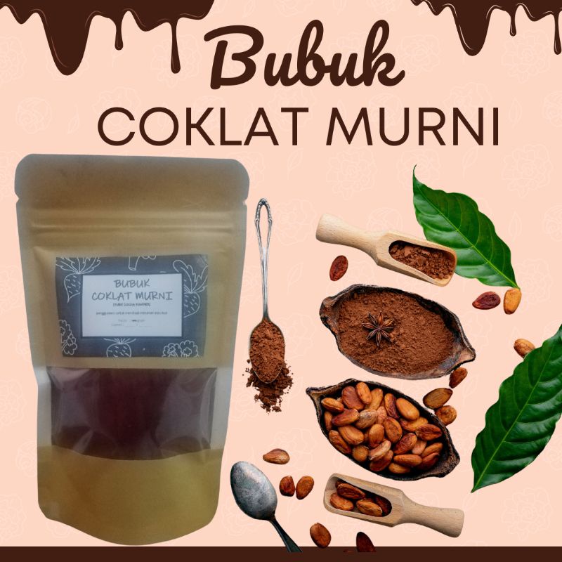 

Bubuk Coklat Murni / Coklat Bubuk Murni / Pure Cocoa Powder / Coklat Bubuk Tanpa Gula 50 gr