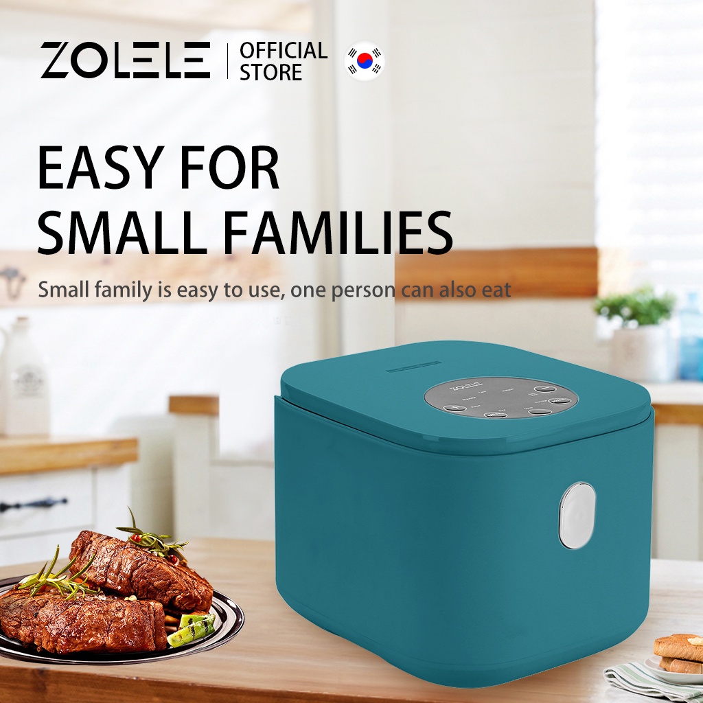 ZOLELE Rice Cooker Mini Smart Penanak Nasi 24h Fungsi Reservasi 2-4 Porsi Multi Non Stick Cooking Pot Portable Non Stick Pressure Ricecooker Kecil Low Watt Steamer Elektrik Listrik ZB002