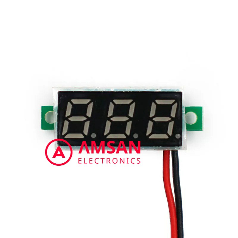 Volt Meter DC 2.5-30V 0.28 Inch Voltmeter micro tanpa frame casing