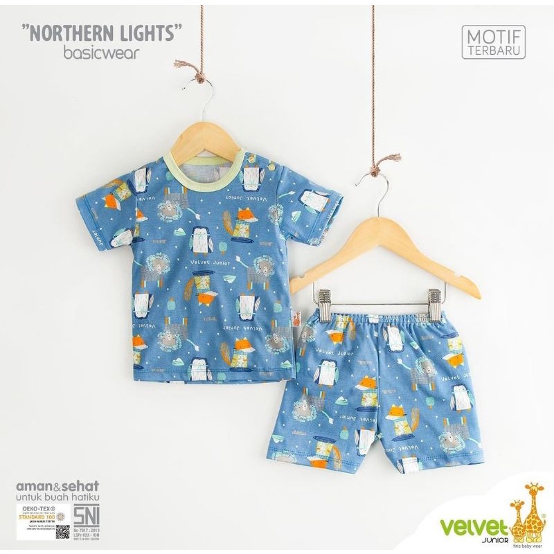 Velvet Junior Setelan Lengan Pendek Celana Pendek Northern Lights KP