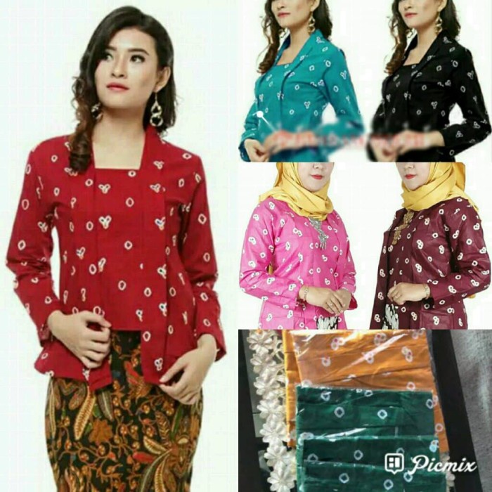 KUTUBARU JUMPUTAN POLOS TANPA KOMBINASI LIST TUMPAL SIZE UKURAN JUMBO MERAH MODERN MURAH BLOUSE ATASAN SERAGAM BATIK