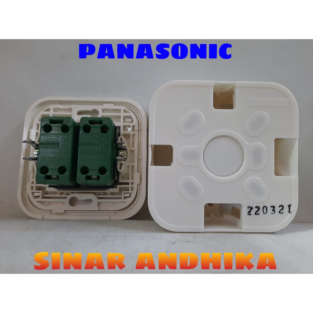 SAKLAR SERI KECIL PUTIH OUTBOW PANASONIC WEJ 78029+WEJ 5531+WEJ 6911W