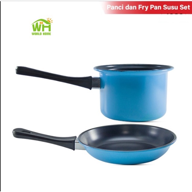 Panci Set Mini Teflon Fry Pan dan Panci Susu Panci Set Fry Pan and Milk Pan Teflon 2 Pcs