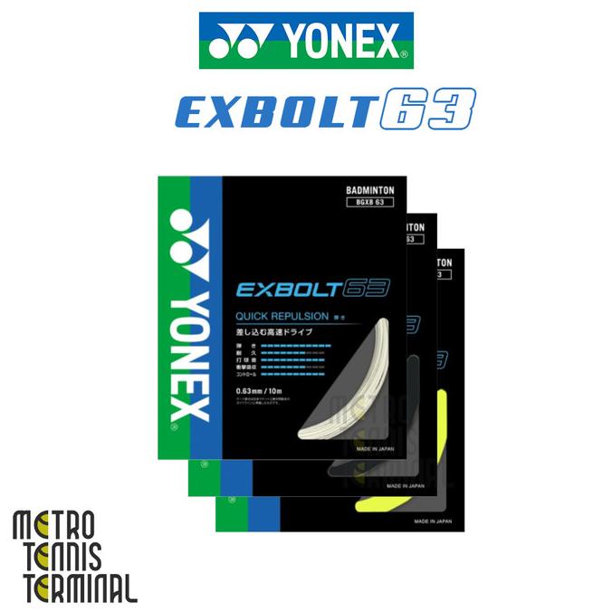 Yonex Exbolt 63 String ( Senar Raket Badminton ) Original|Asli|Premium|Diskon|Ori