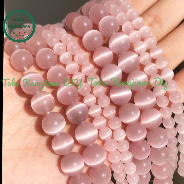 Bahan Gelang Batu Mata Kucing Cat Eye 8mm 10mm Bahan Craft &amp; DIY