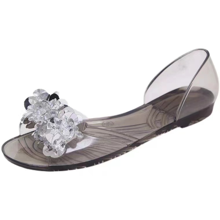 Korean Paillette Embllished Jelly Sandals 5090(36-40)