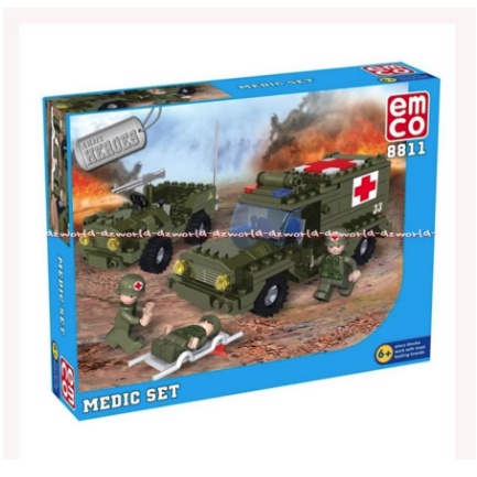 Emco 8811 Medic Set Brix Army Heroes Mainan Block Mainan Edukasi Emco8811