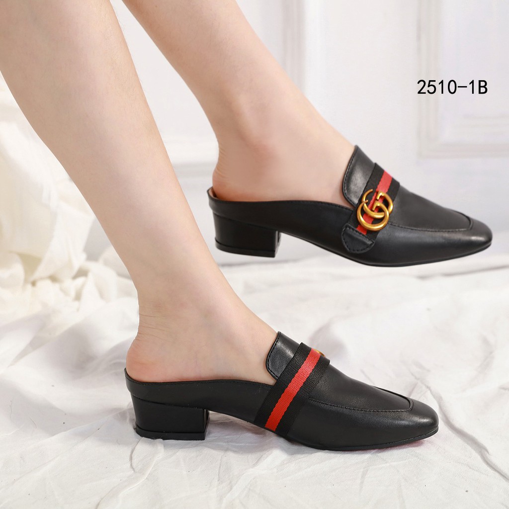Gucci New Slip On#2510-1B#03 SEPATU WANITA FLAT KANTOR CEWEK GROSIR IMPORT BATAM COD