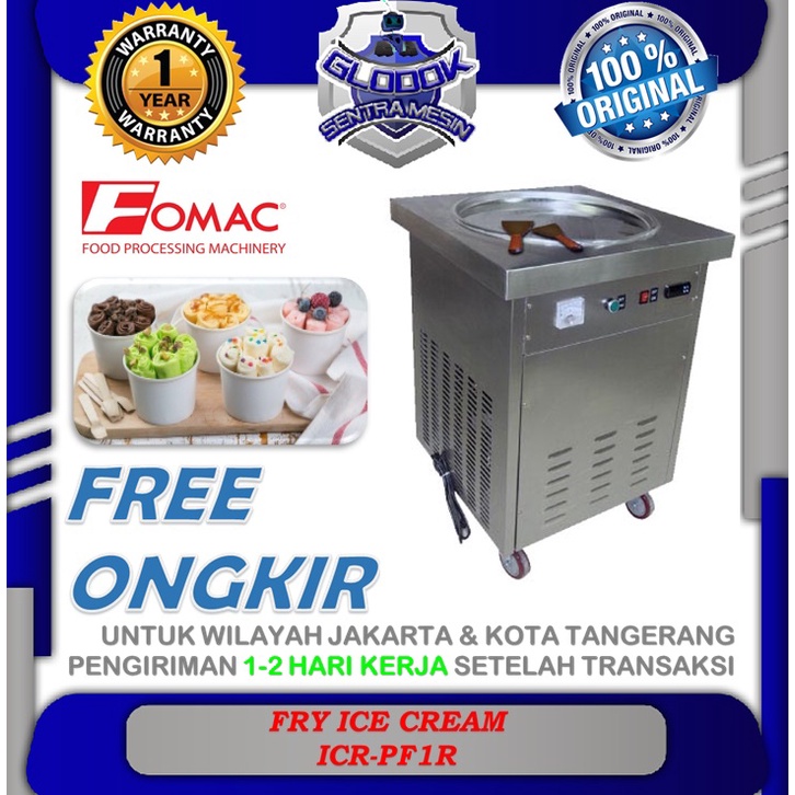 Mesin es krim goreng fry ice cream ICR-PF1R FOMAC