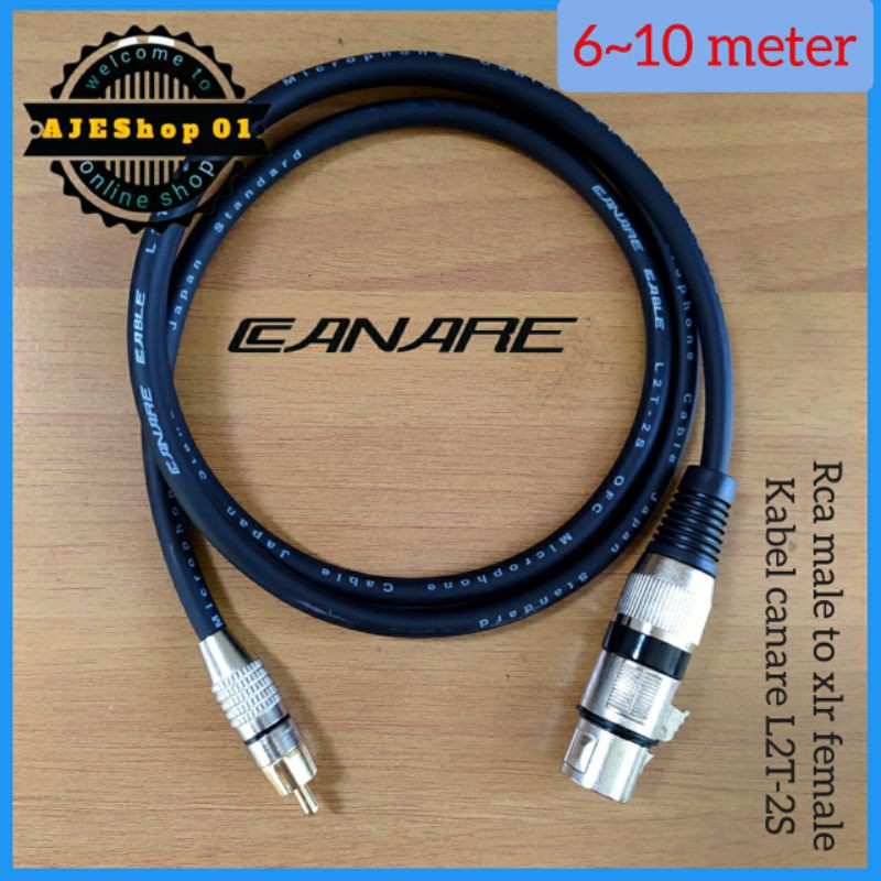 Kabel rca male to xlr female kabel canare japan standard 6 sampai 10 meter