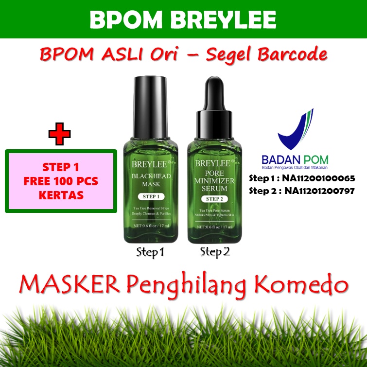 [BPOM] BREYLEE STEP 1 Blackhead Mask Peel Off &amp; Breyle Serum STEP 2 (Masker Penghilang Komedo)