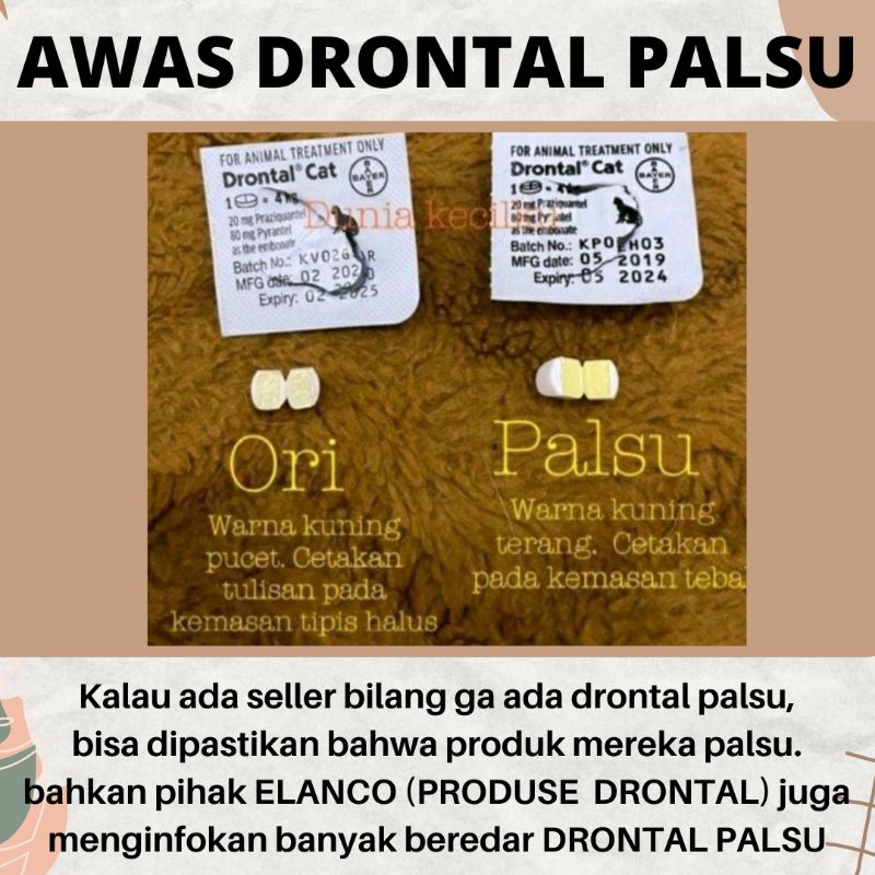 Drontal cat satuan. Obat cacing kucing drontal asli bayer elanco INDONESIA