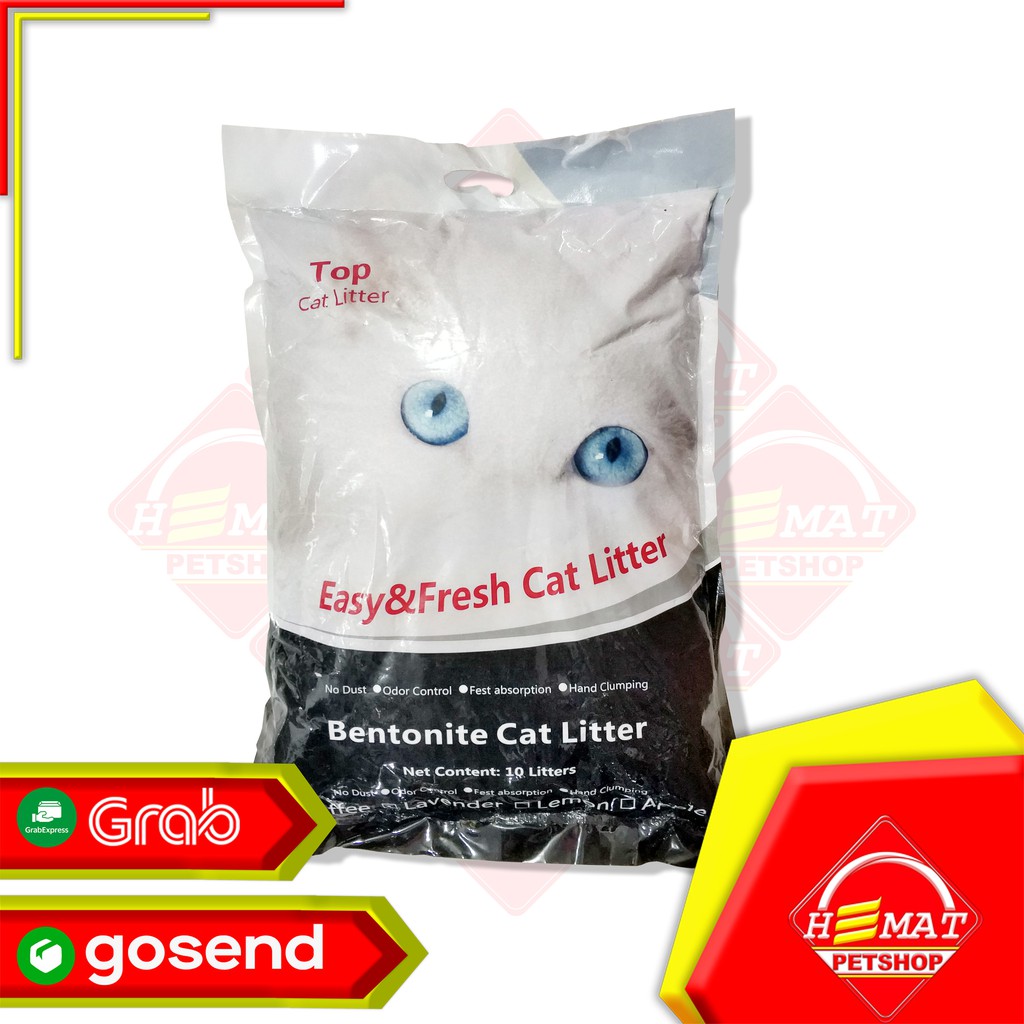 Pasir Kucing Top Cat Litter Bentonite 10 Litter / Gumpal Wangi 10lt GOSEND ONLY