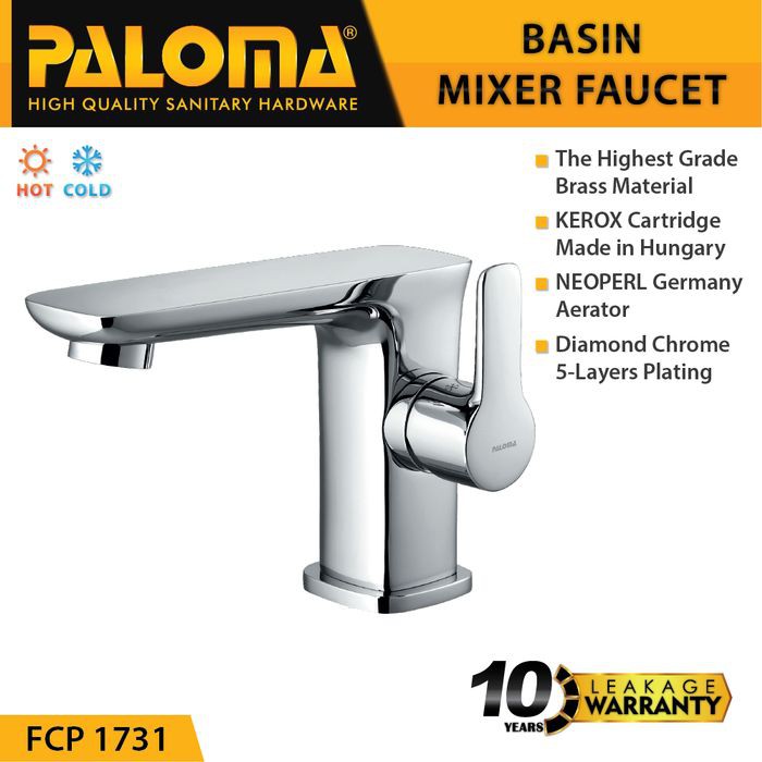 PALOMA FCP 1731 Keran Mixer Wastafel Cuci Tangan Panas Dingin Kran Air