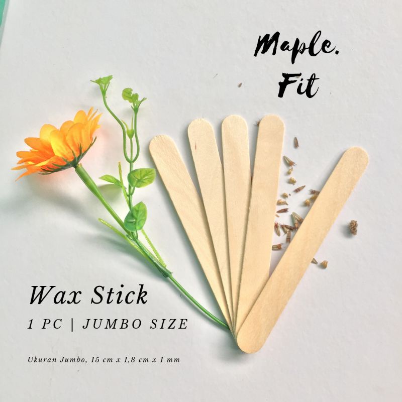 [1 Stick] Wax Stick | Spatula Kayu | Wooden Stick | Pengoles Sugar Wax