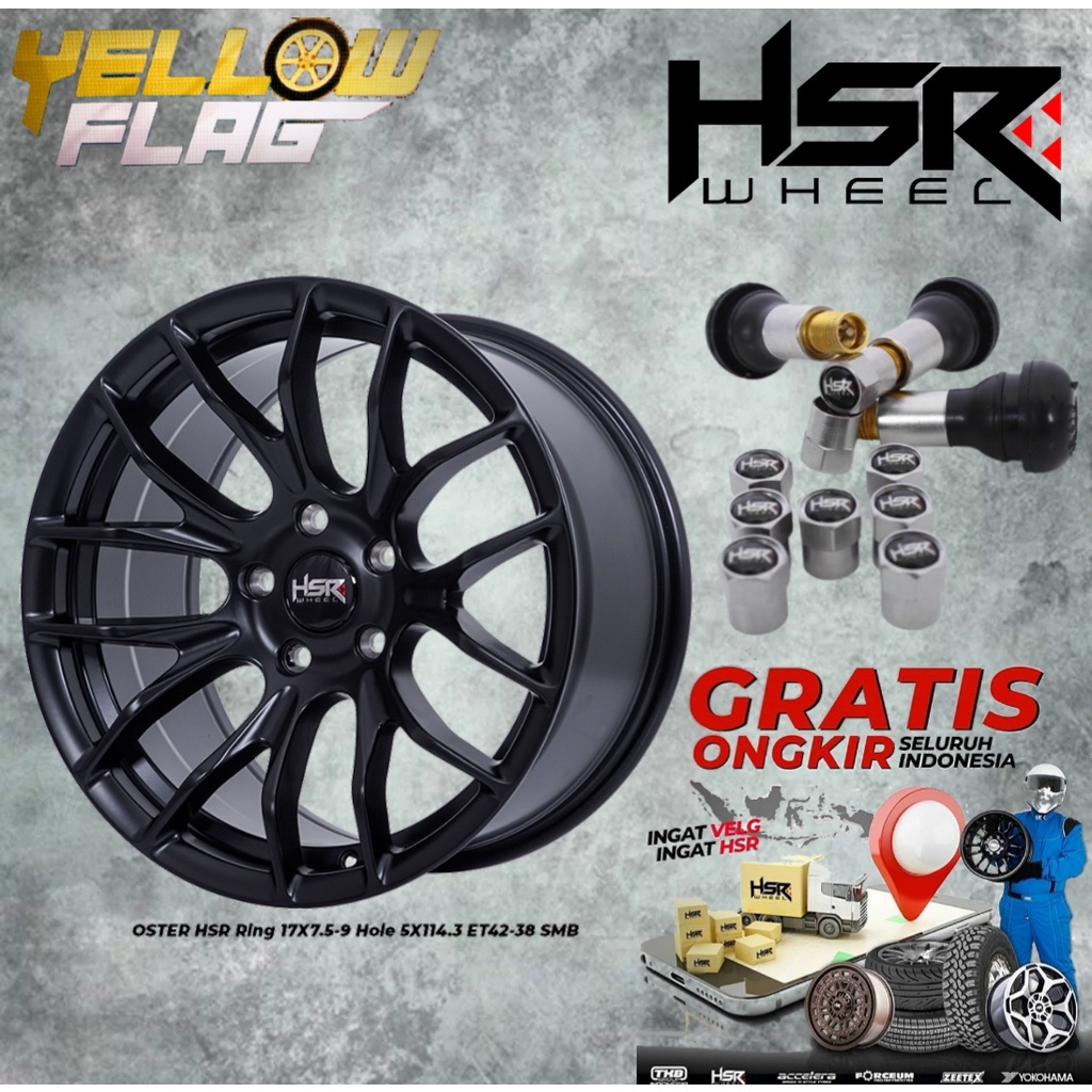 Velg Racing Rush CR-V Ring 17 HSR OSTER R17 Lobang 5