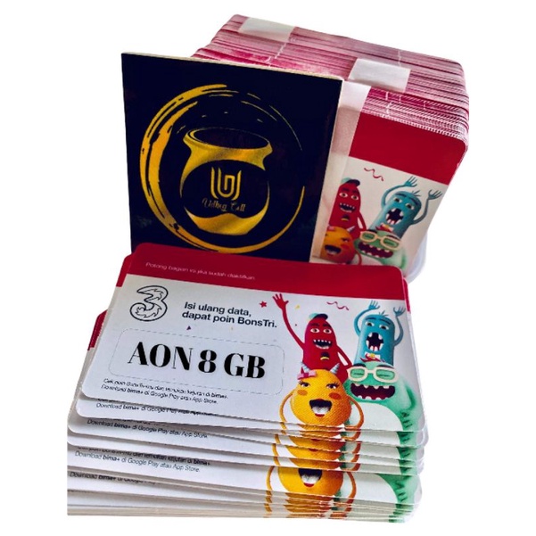 Voucher Kuota 3 tri AON 8 GB (8GB masa aktif 1 Tahun)