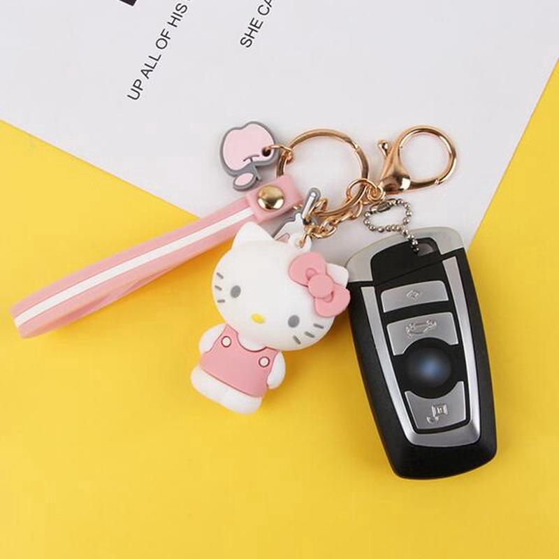 Gantungan Kunci Hello Kitty Melody Bahan Metal Warna Pink Untuk Anak Perempuan