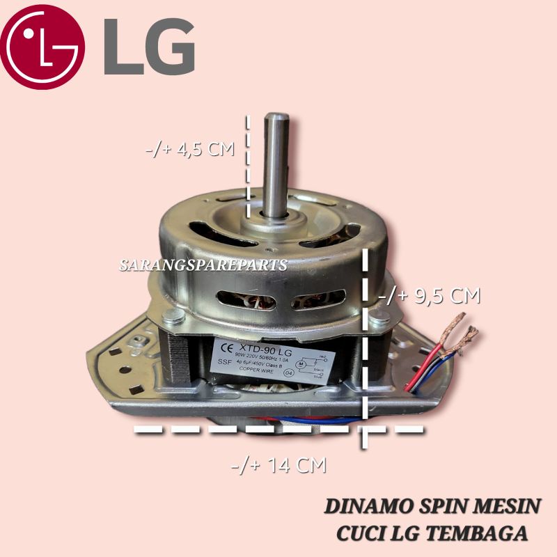 DINAMO SPIN / DINAMO PENGERING TEMBAGA LG / MOTOR PENGERING MESIN CUCI LG TEMBAGA