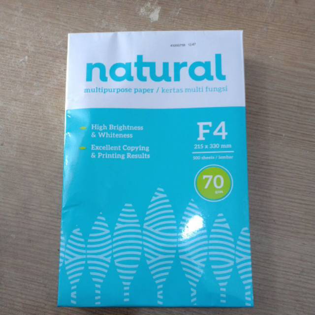 

HVS Natural F4 70 gram (1bks isi 500 lbr)